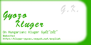 gyozo kluger business card